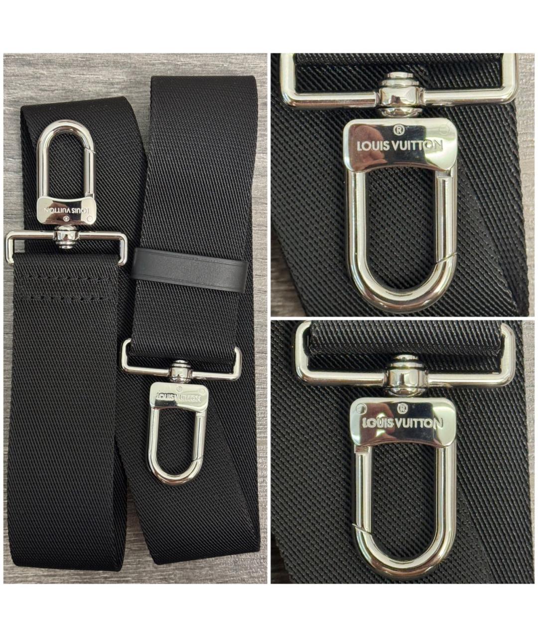 LOUIS VUITTON Черный кожаный портфель, фото 6
