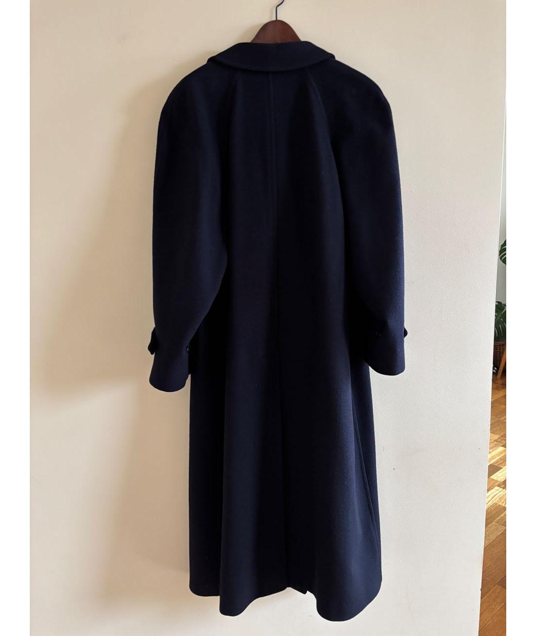 BURBERRY Темно-синее шерстяное пальто, фото 2