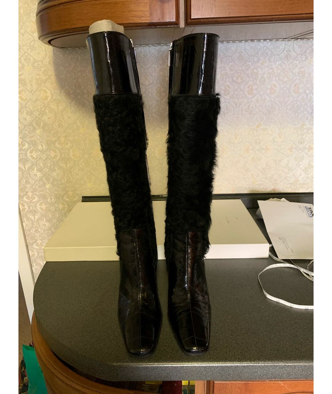 DOLCE&GABBANA Черные кожаные сапоги, фото 2