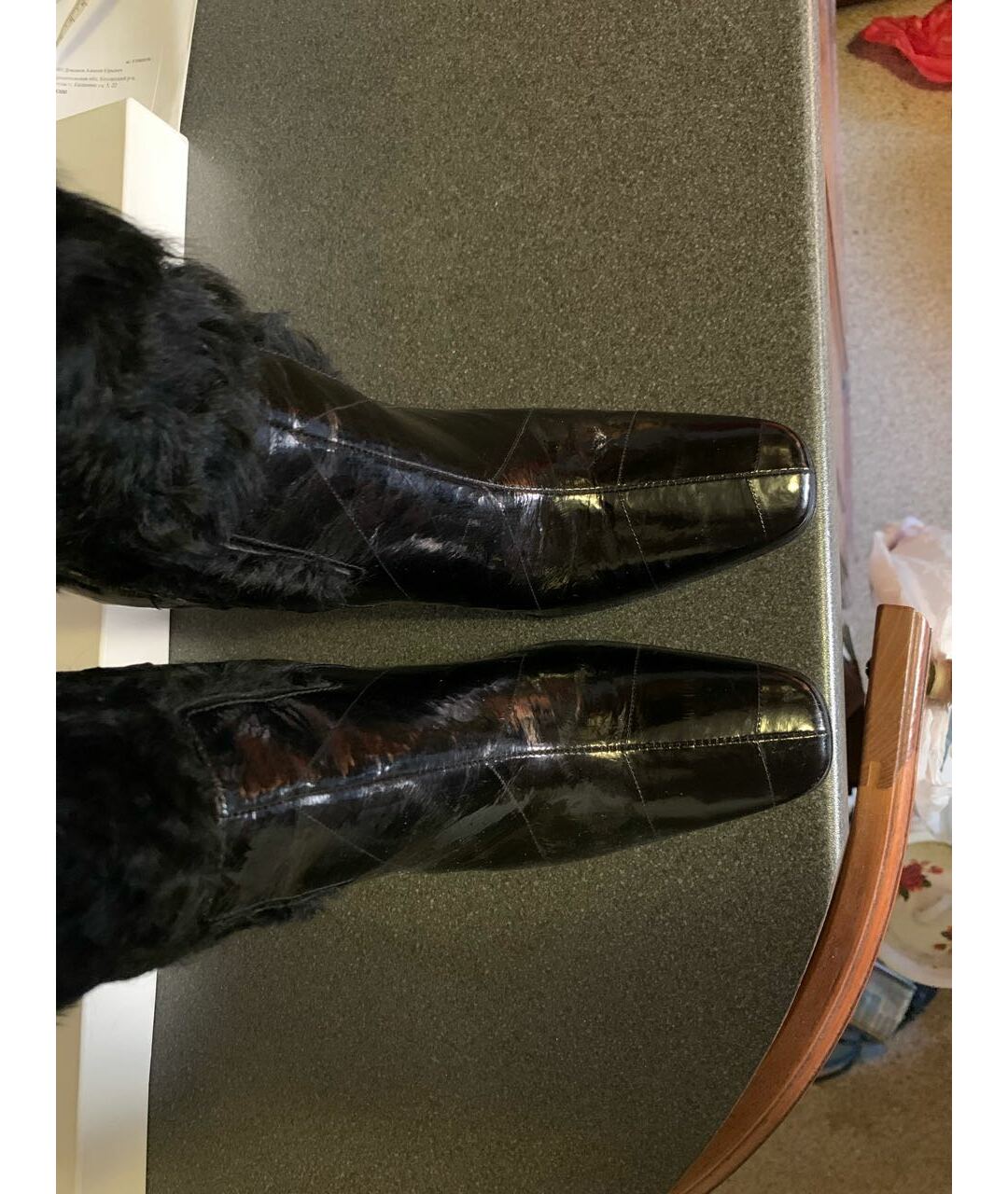 DOLCE&GABBANA Черные кожаные сапоги, фото 3