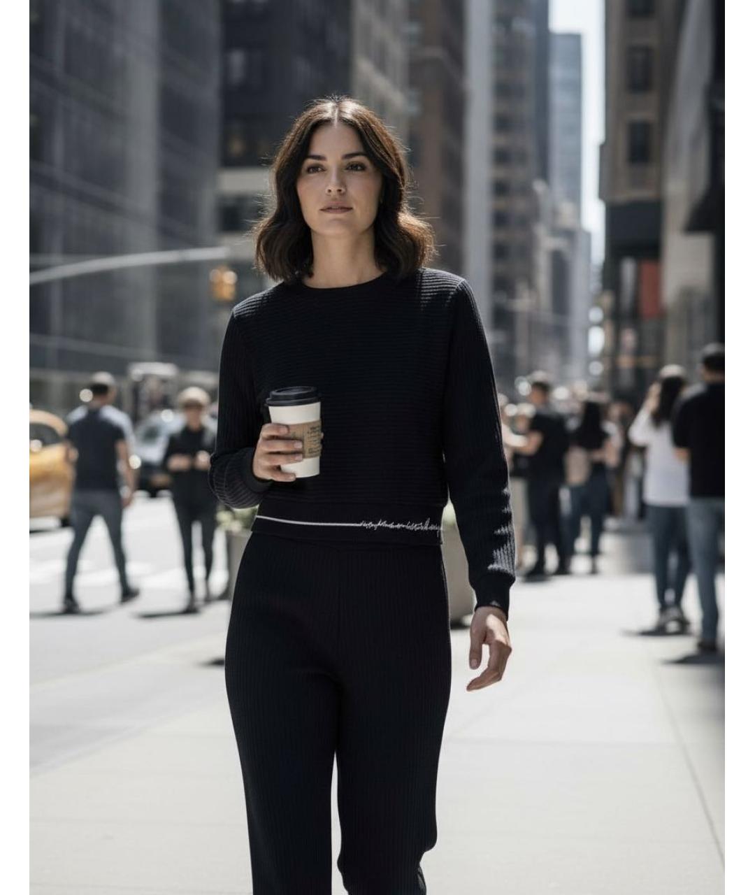 ARMANI EXCHANGE Черный полиэстеровый спортивные костюмы, фото 6