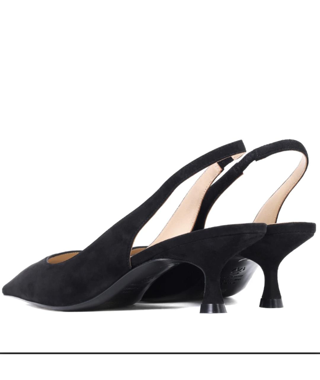 STUART WEITZMAN Черные замшевые туфли, фото 4