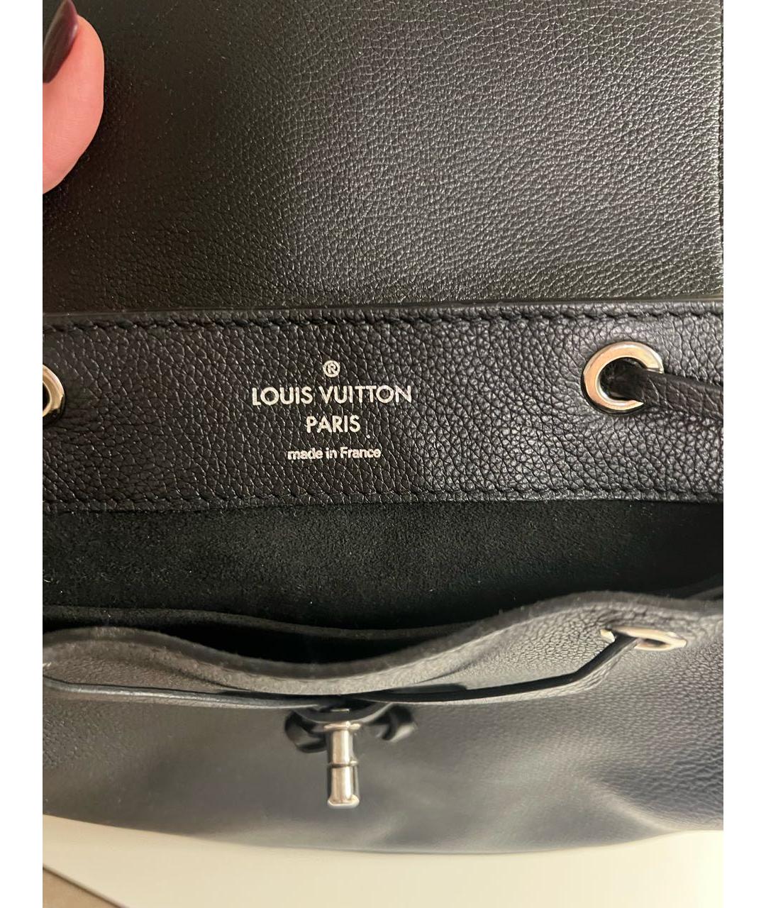 LOUIS VUITTON Черный кожаный рюкзак, фото 3
