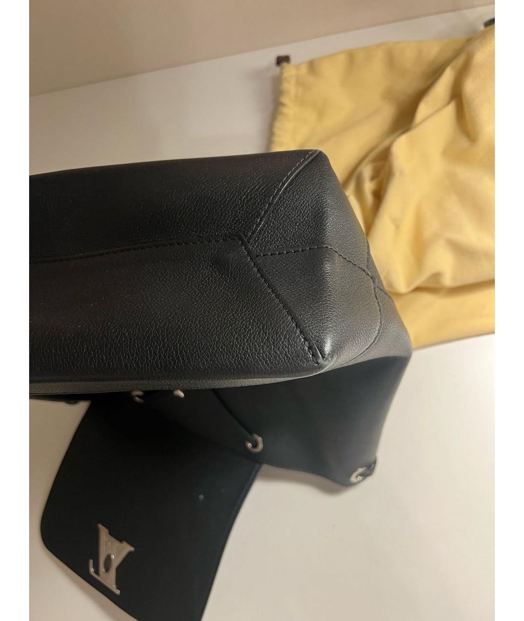 LOUIS VUITTON Черный кожаный рюкзак, фото 6