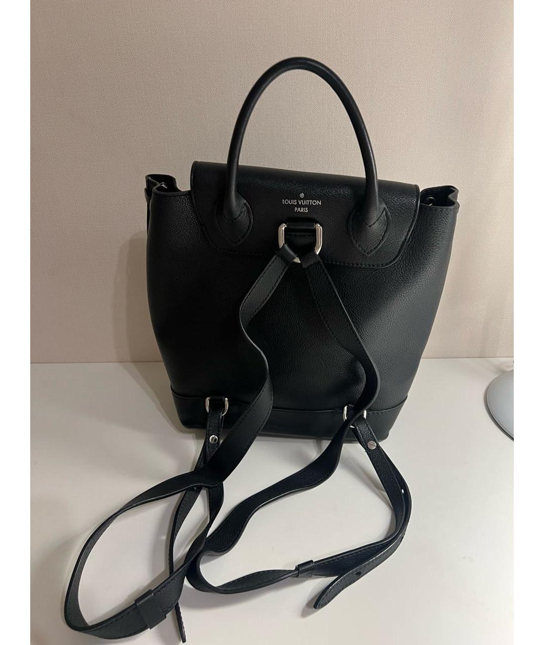 LOUIS VUITTON Черный кожаный рюкзак, фото 2