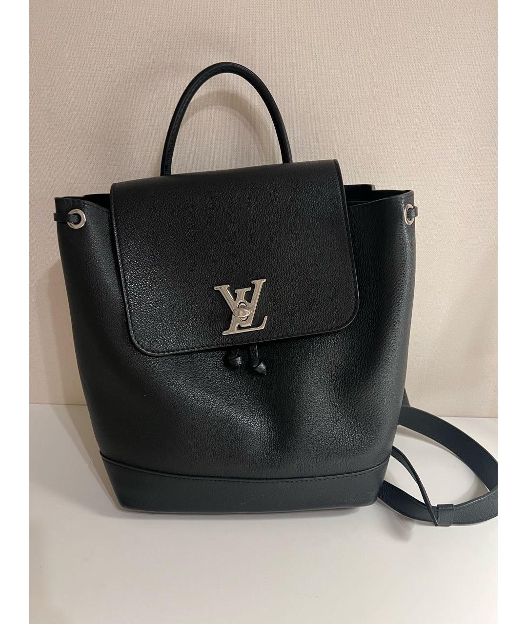 LOUIS VUITTON Черный кожаный рюкзак, фото 9