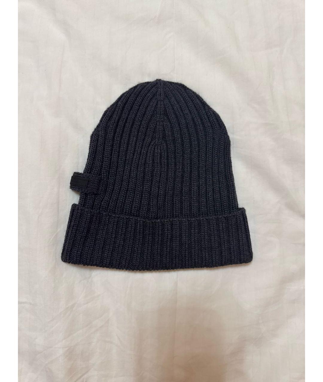 PRADA Антрацитовая шерстяная шапка, фото 2