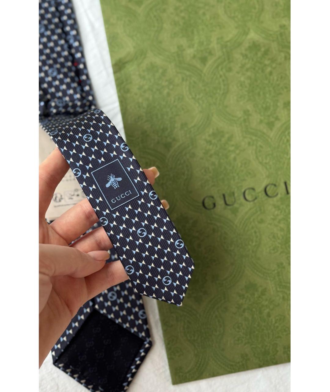 GUCCI Синий галстук, фото 2