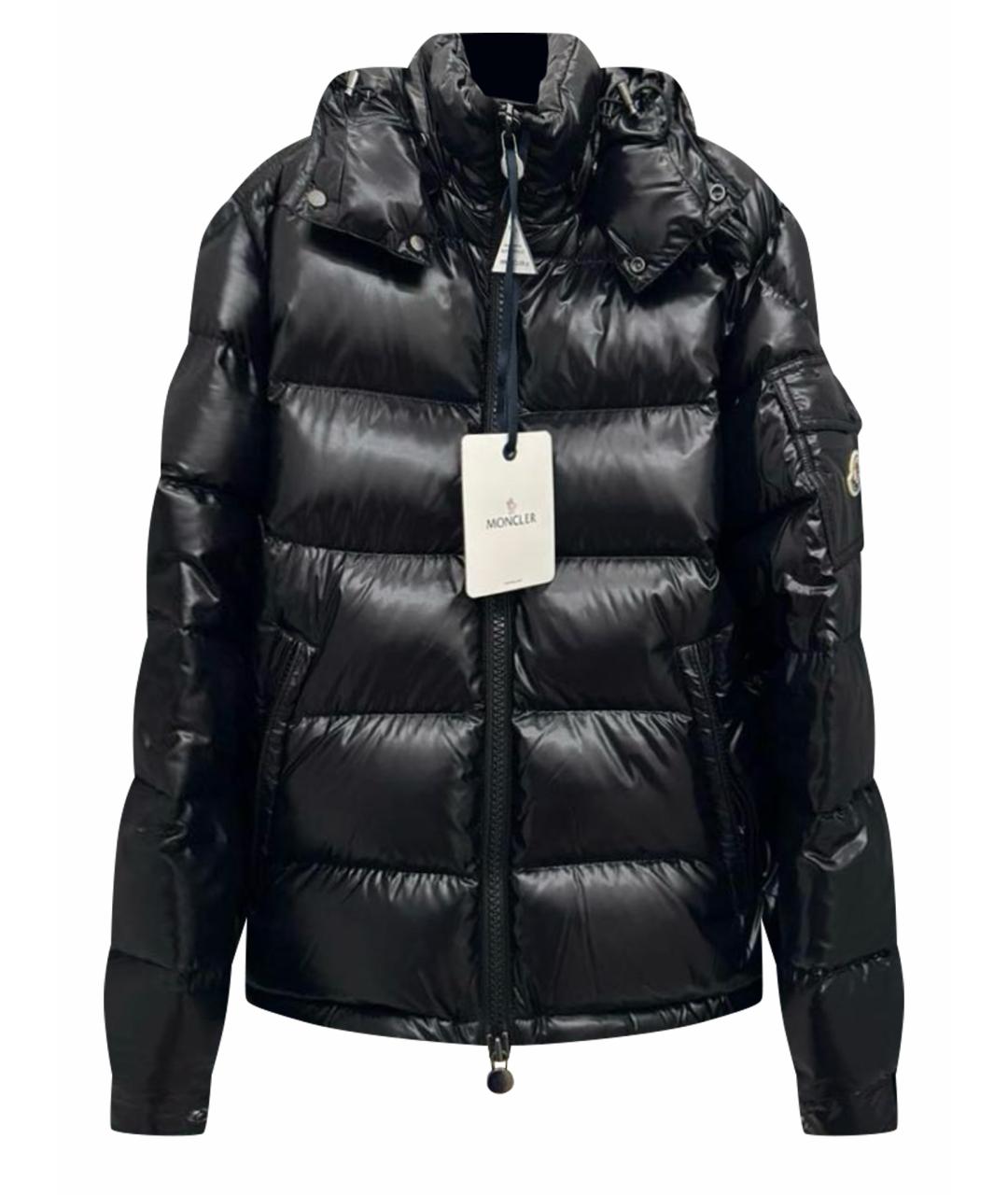 MONCLER Черный пуховик, фото 1