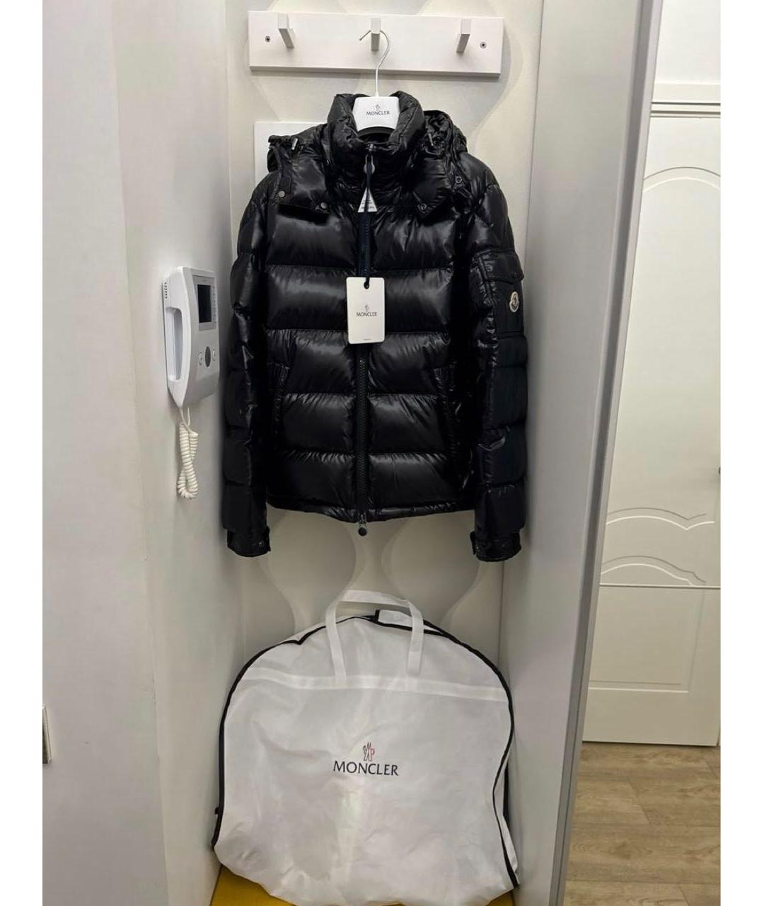MONCLER Черный пуховик, фото 2