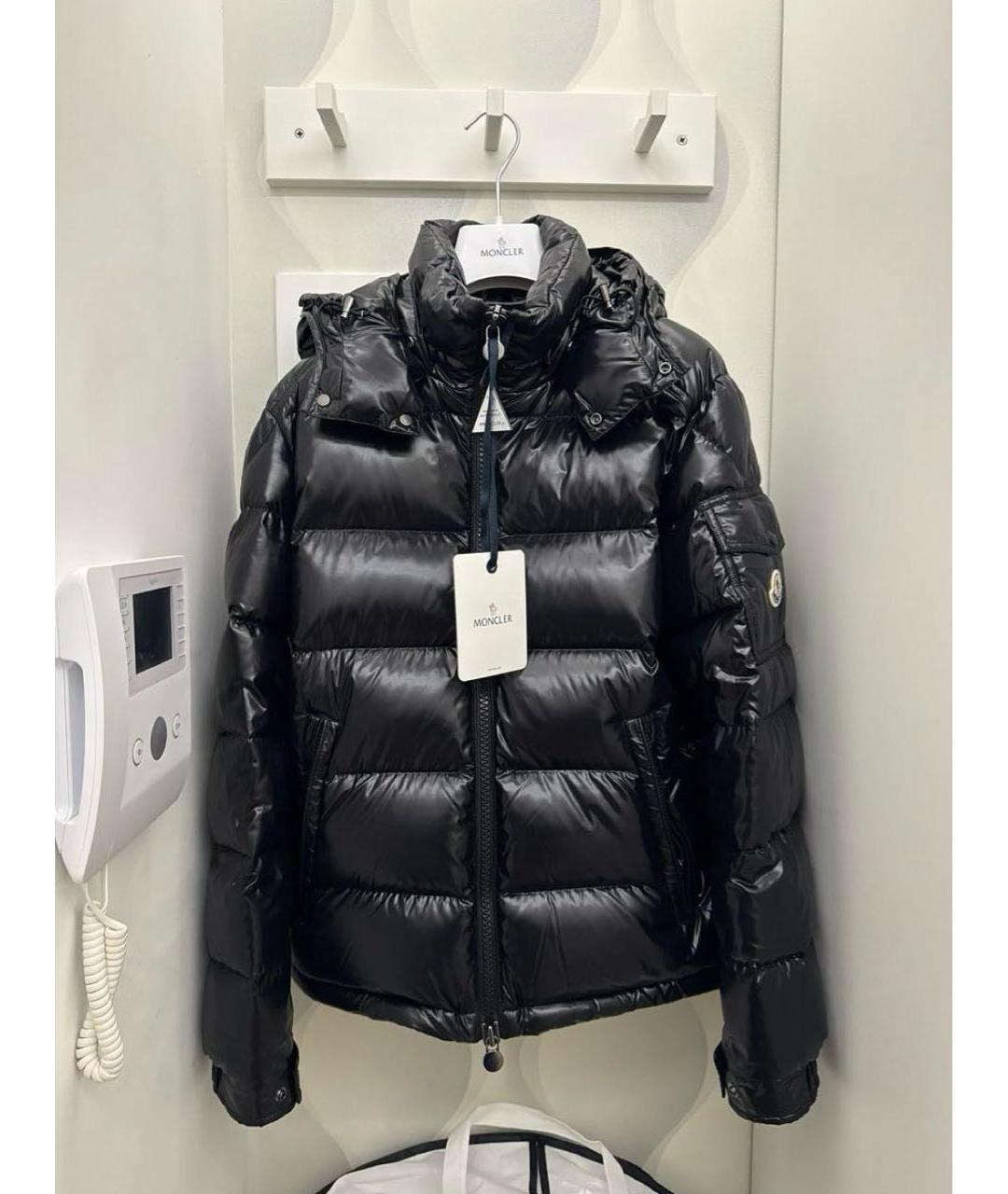 MONCLER Черный пуховик, фото 6