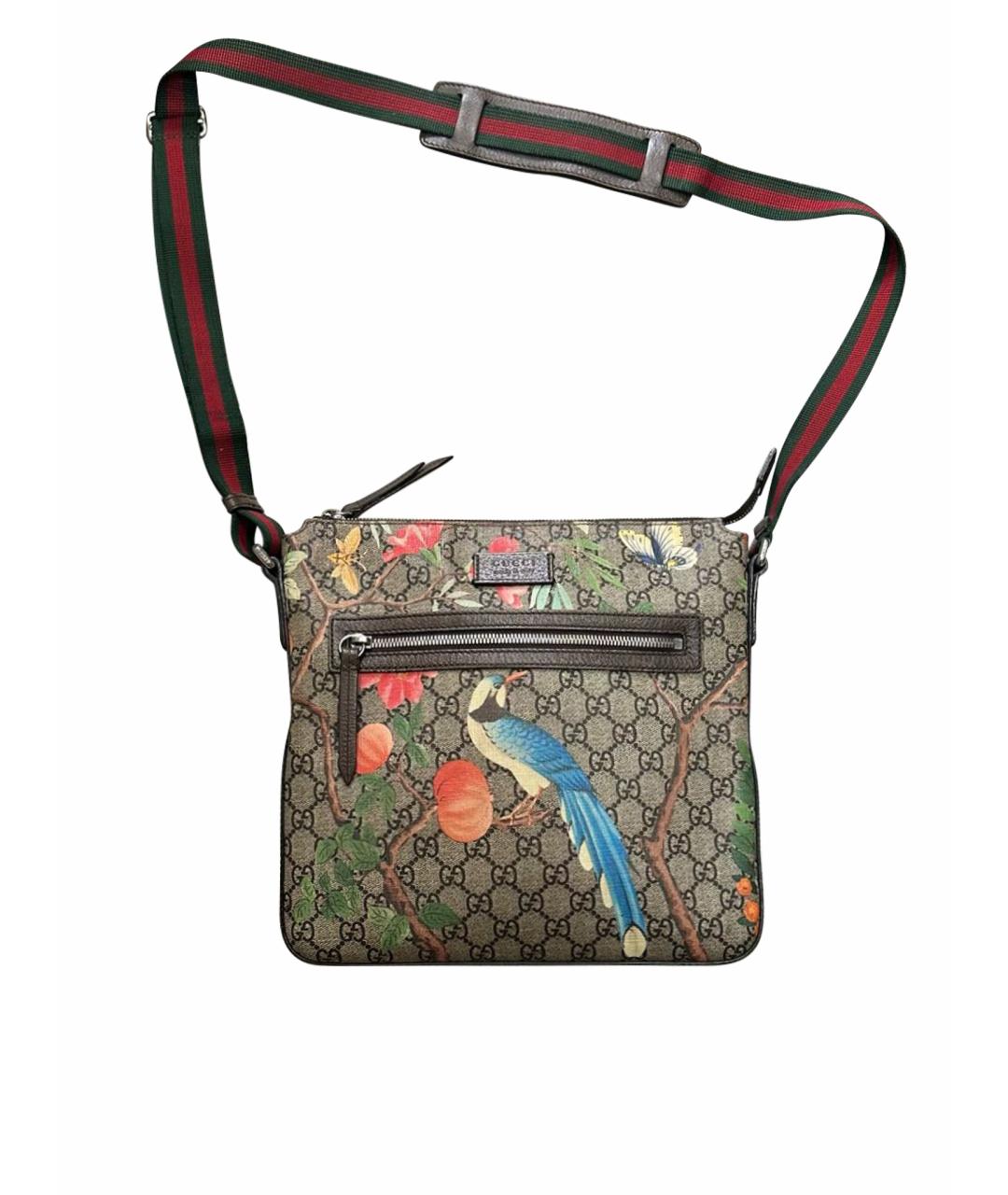 GUCCI Бежевая кожаная сумка на плечо, фото 1