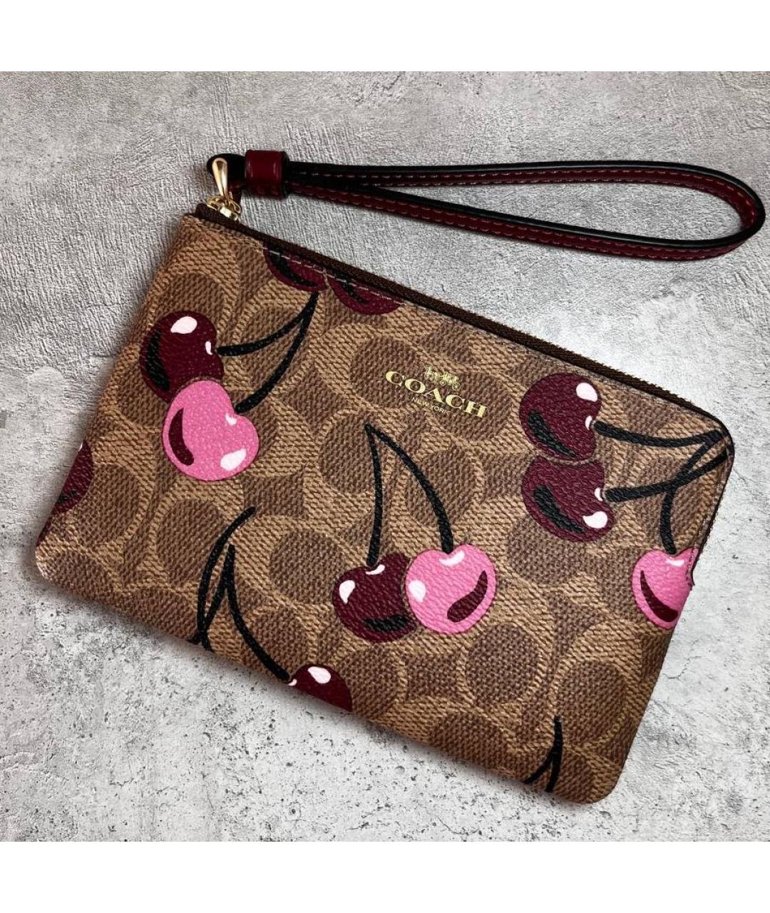 COACH Коричневый кожаный кошелек, фото 2