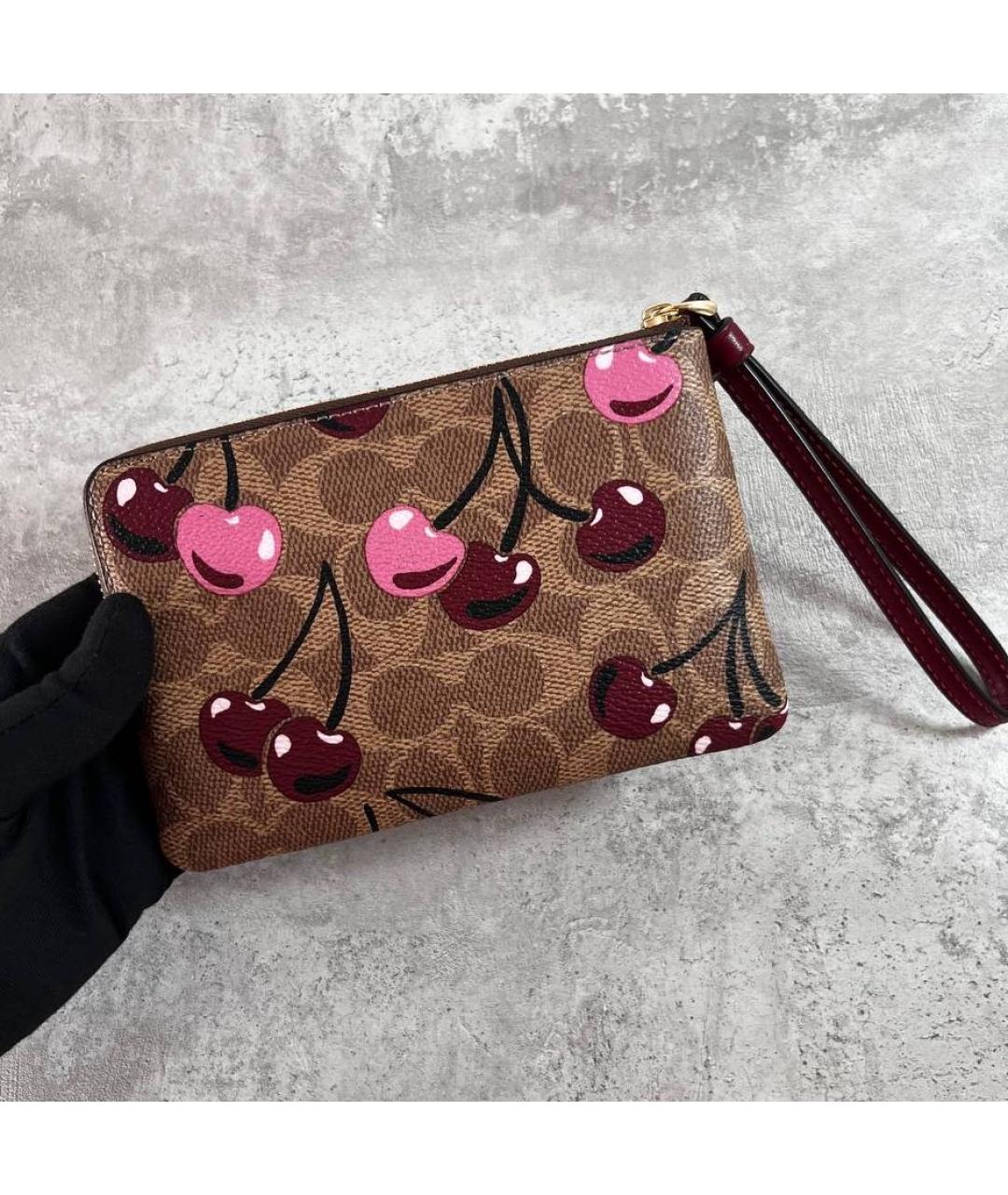 COACH Коричневый кожаный кошелек, фото 3