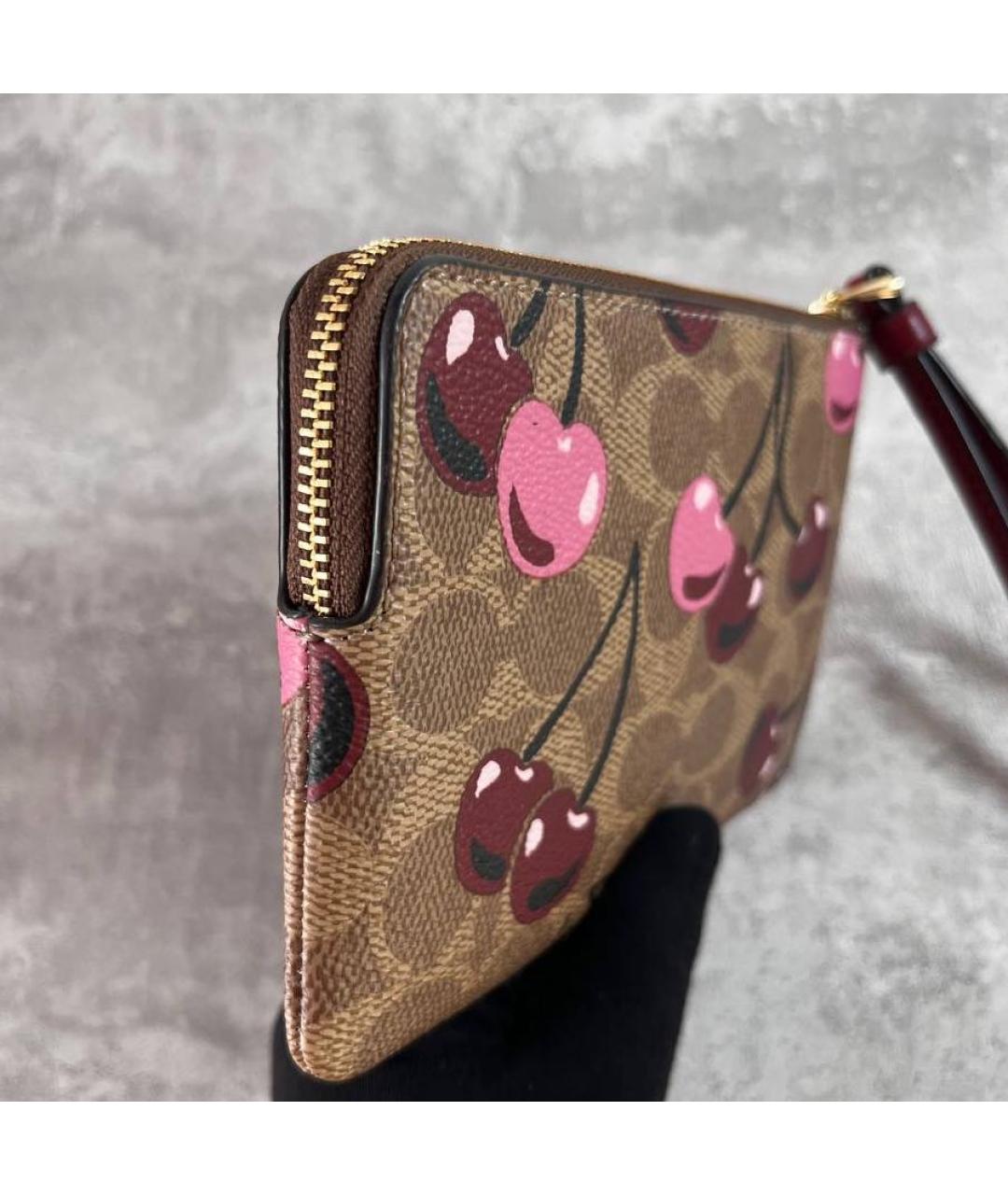 COACH Коричневый кожаный кошелек, фото 7