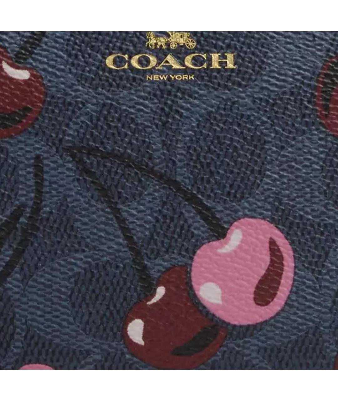 COACH Темно-синий кожаный кошелек, фото 3