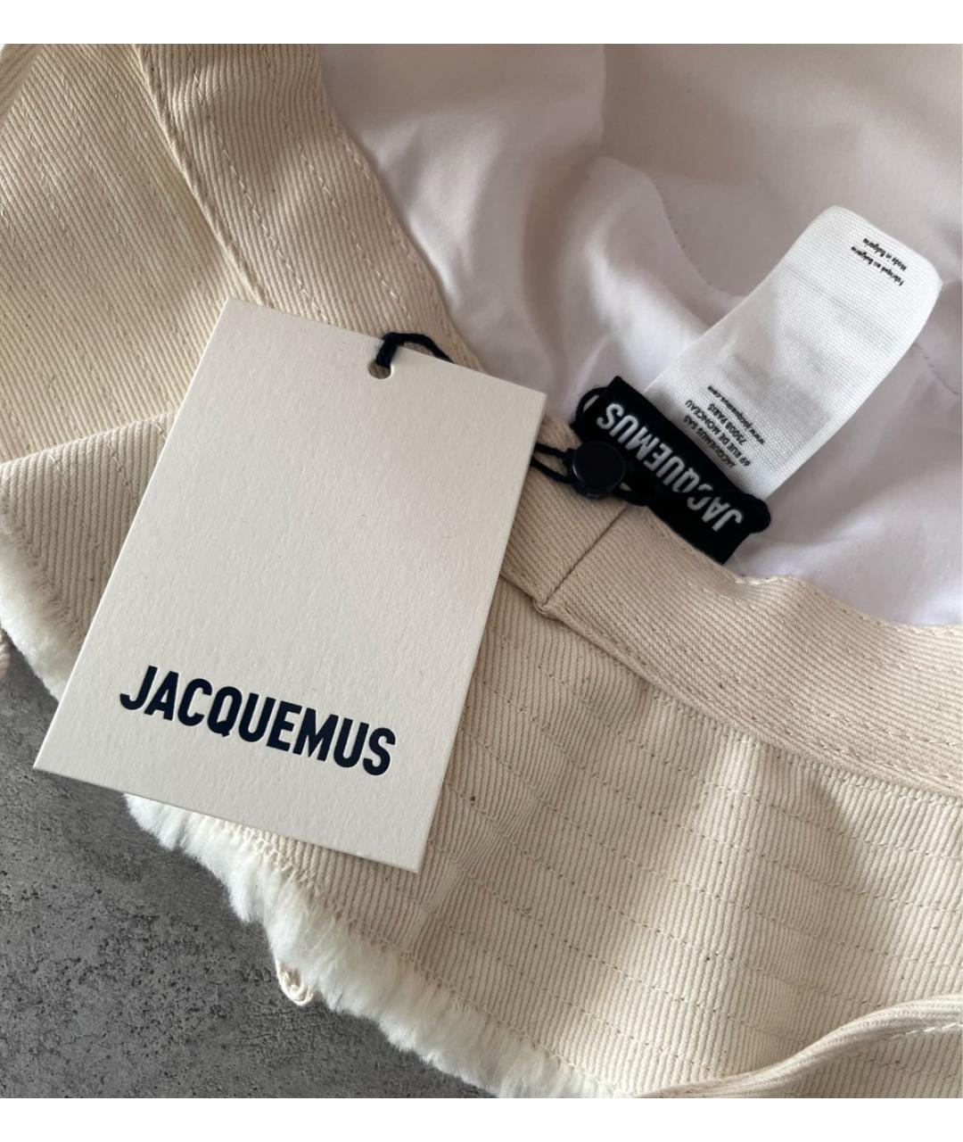JACQUEMUS Бежевая хлопковая панама, фото 7
