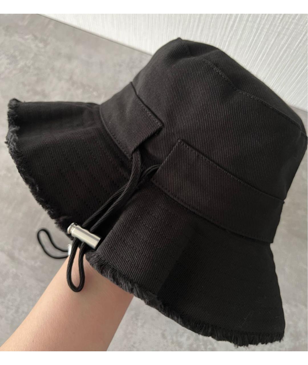 JACQUEMUS Черная хлопковая панама, фото 3