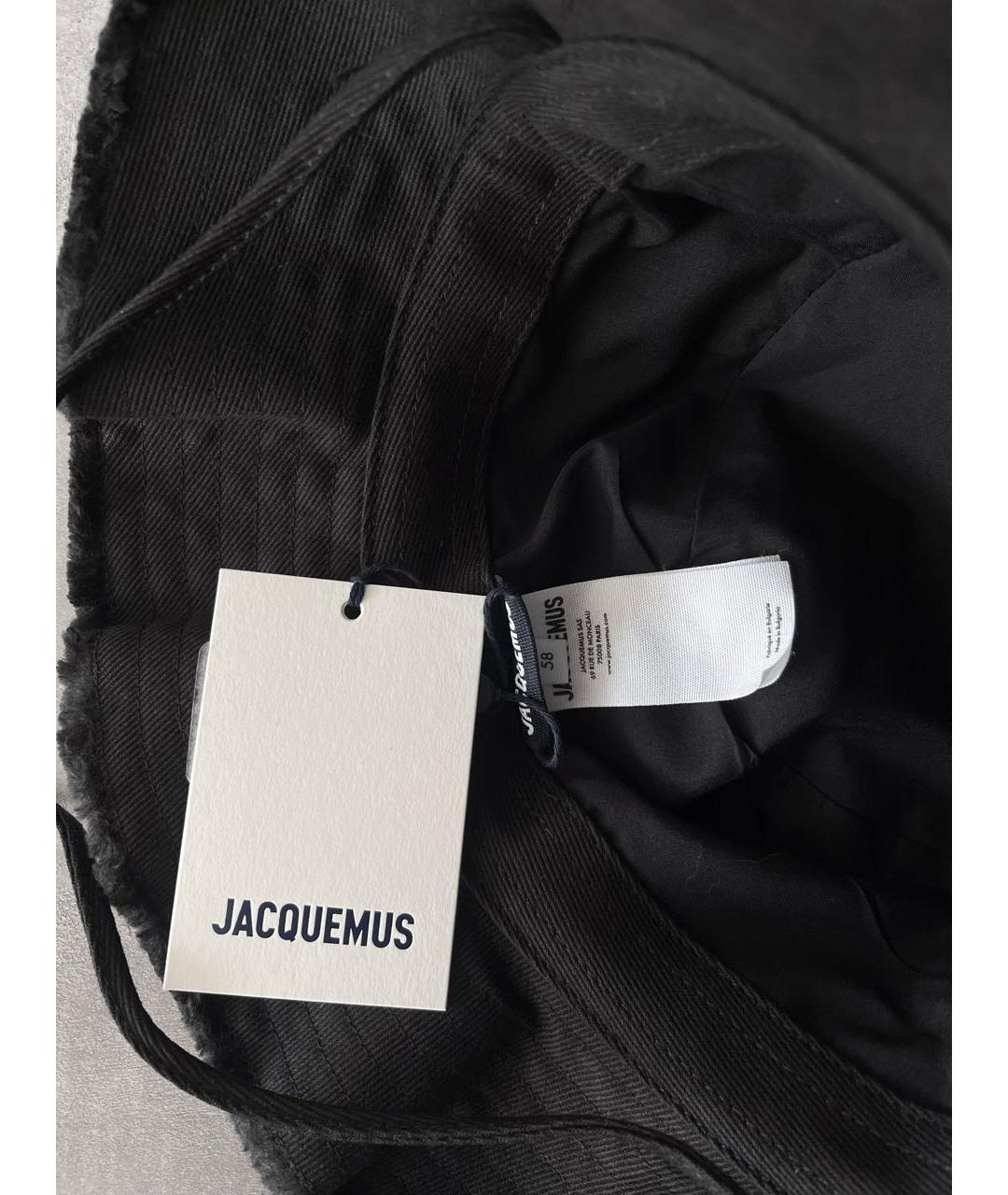JACQUEMUS Черная хлопковая панама, фото 4