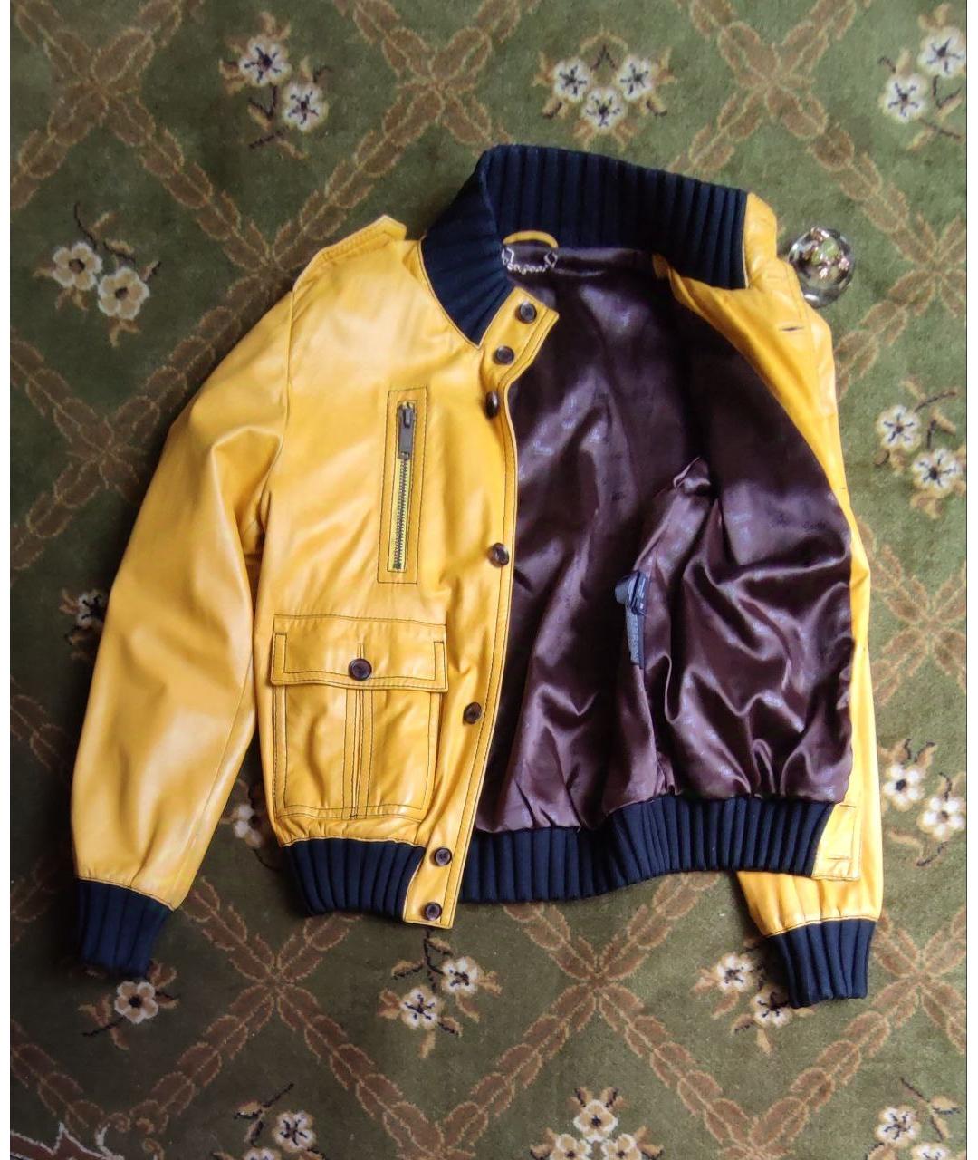 GUCCI Желтая кожаная куртка, фото 4