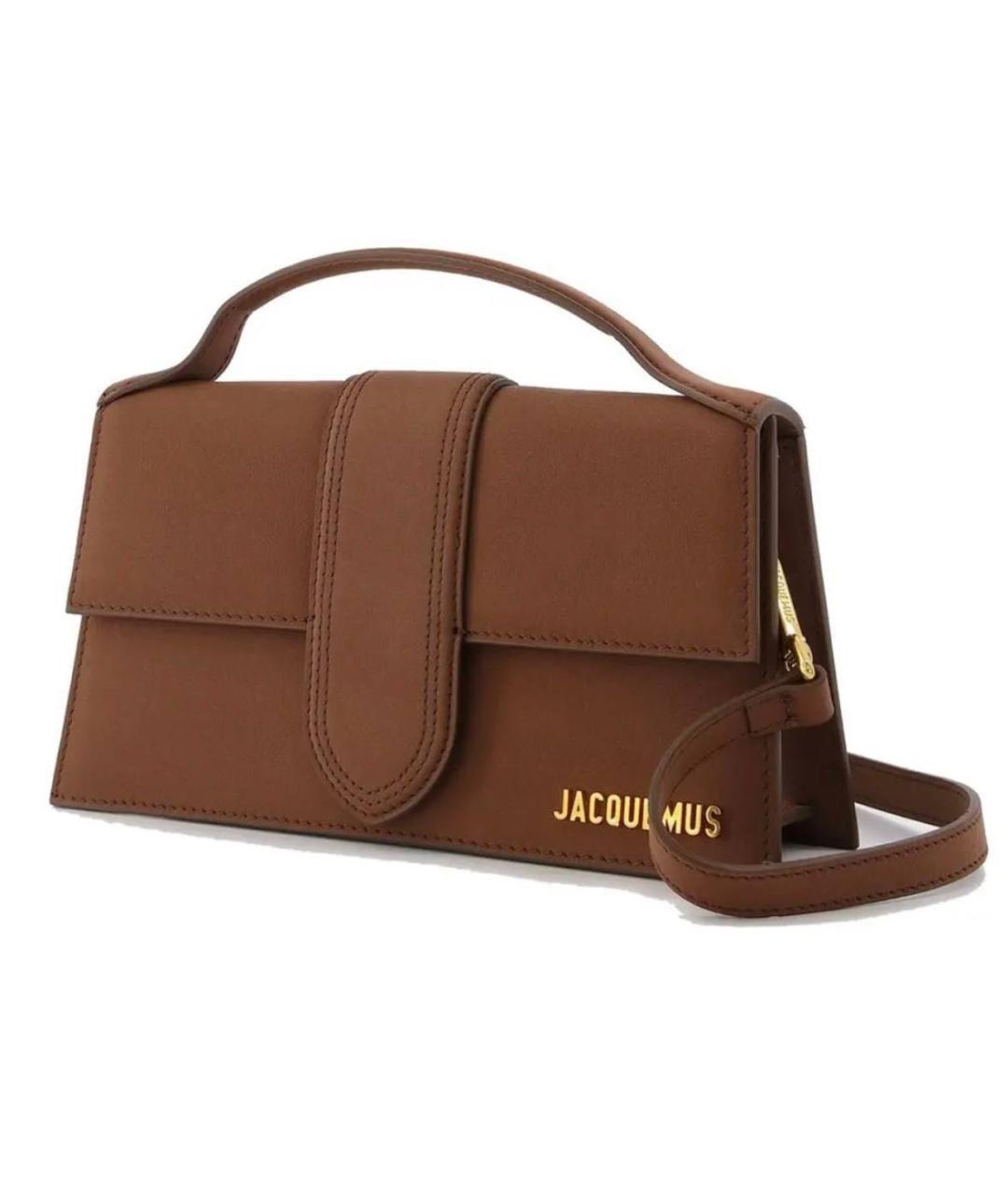 JACQUEMUS Коричневая замшевая сумка через плечо, фото 2