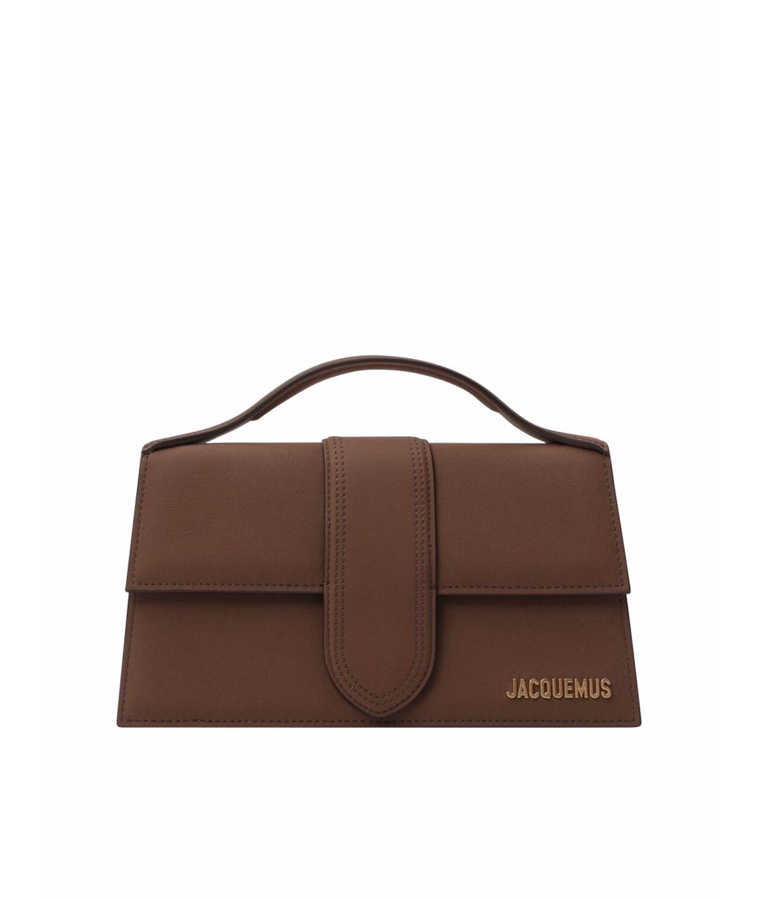JACQUEMUS Коричневая замшевая сумка через плечо, фото 1