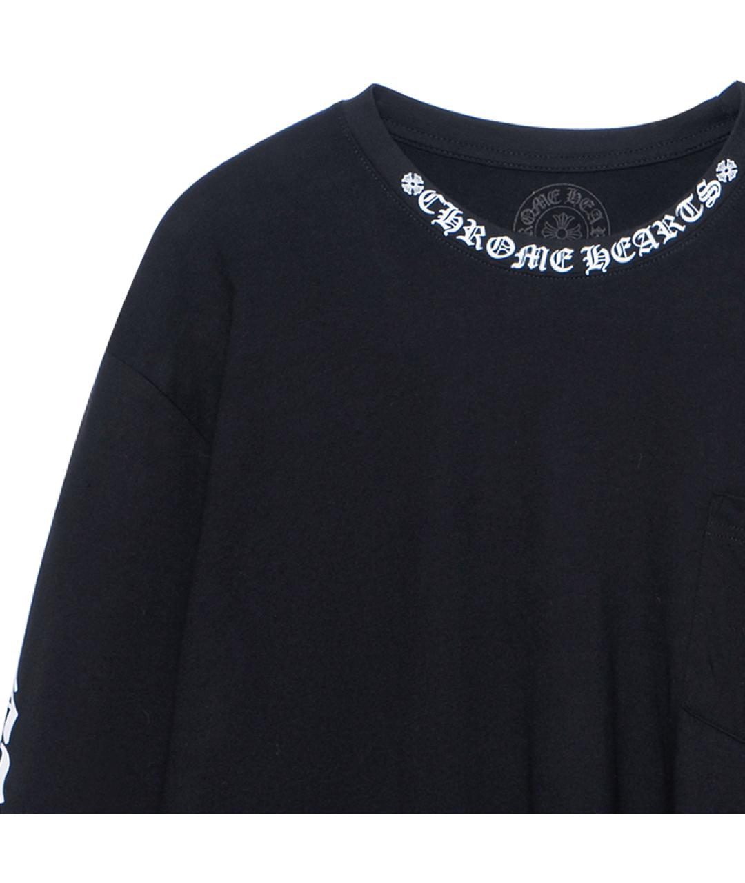 CHROME HEARTS Черная хлопковая футболка, фото 3