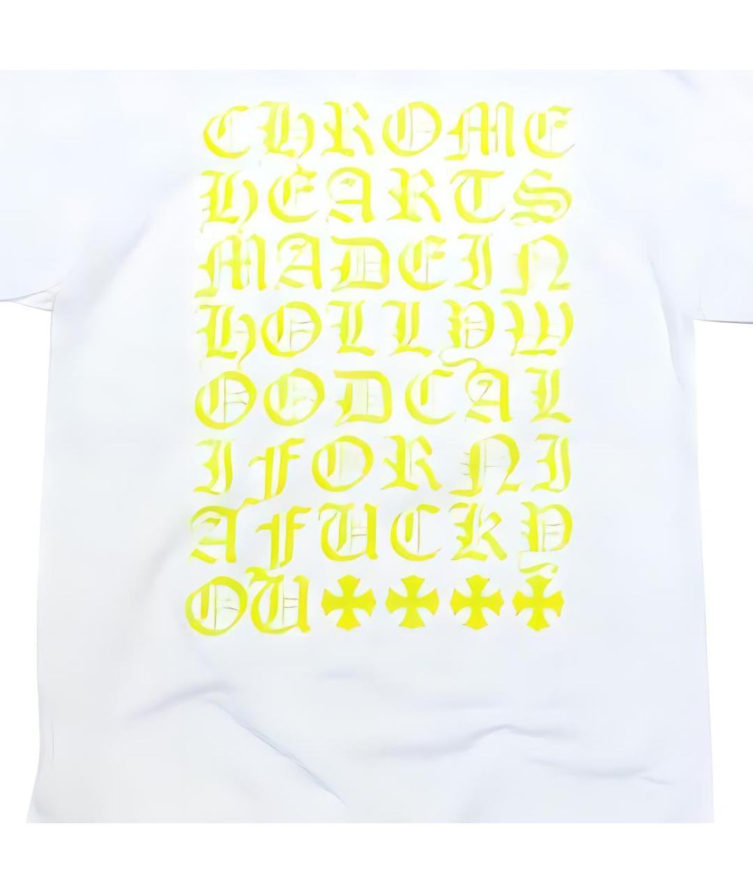 CHROME HEARTS Белая хлопковая футболка, фото 4