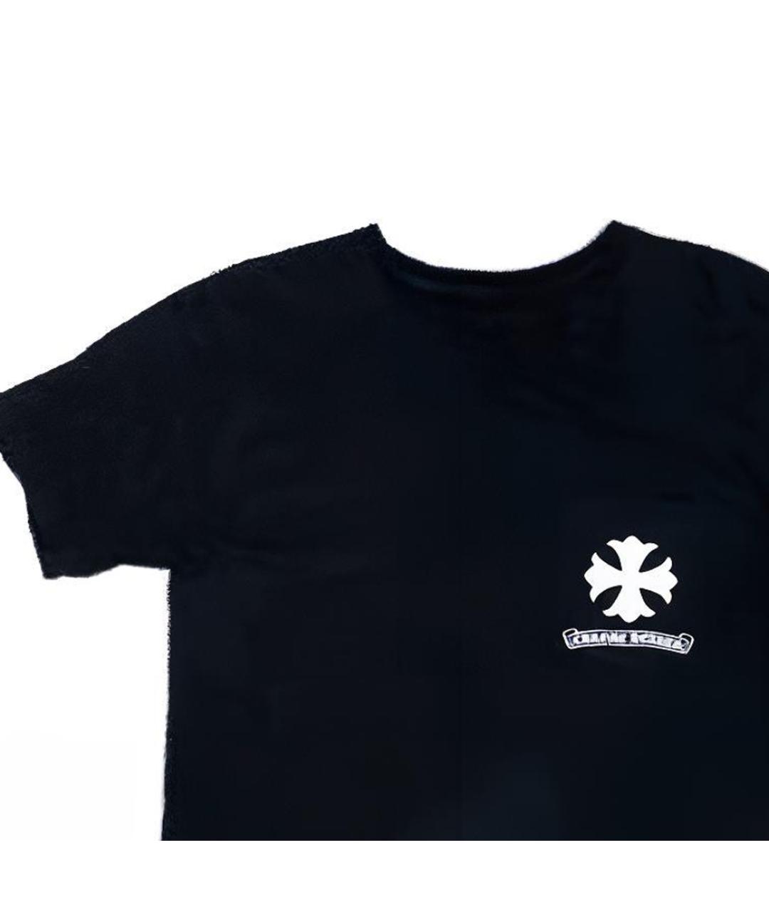 CHROME HEARTS Черная хлопковая футболка, фото 4