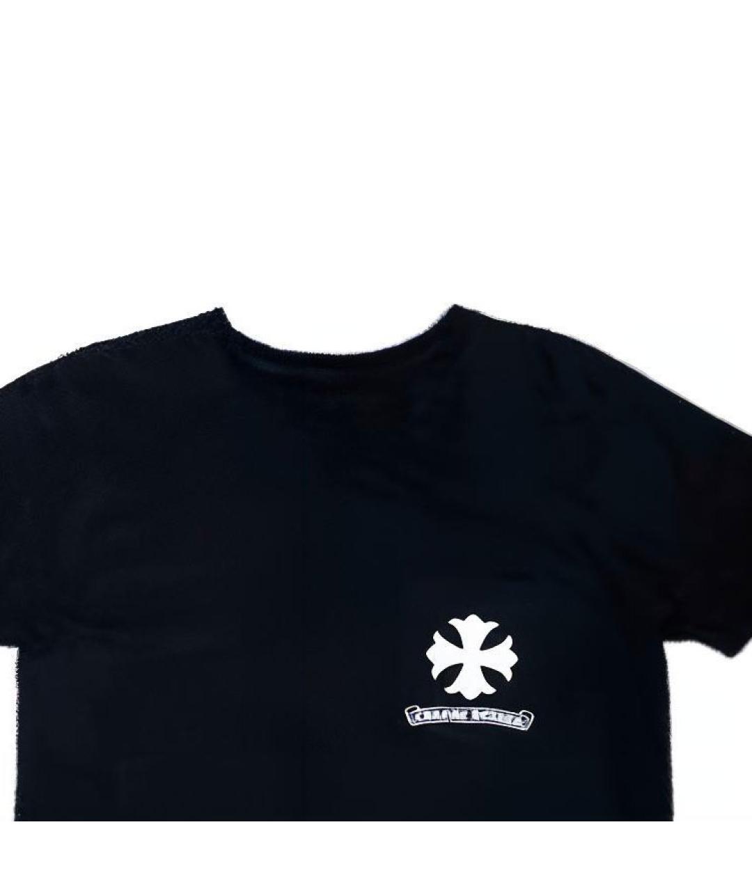 CHROME HEARTS Черная хлопковая футболка, фото 3