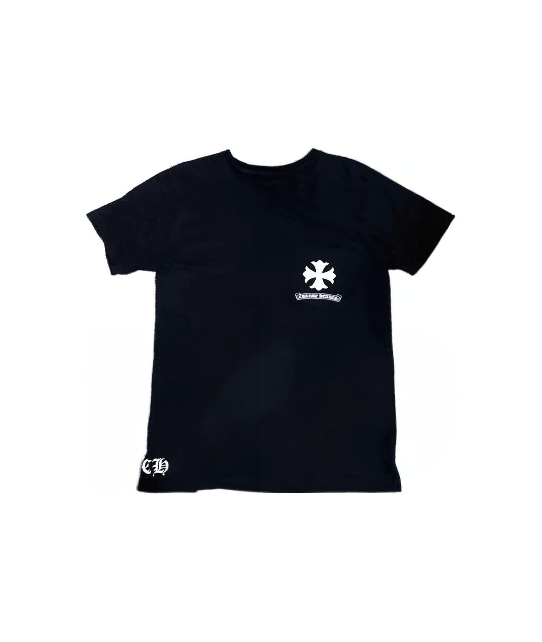 CHROME HEARTS Черная хлопковая футболка, фото 5