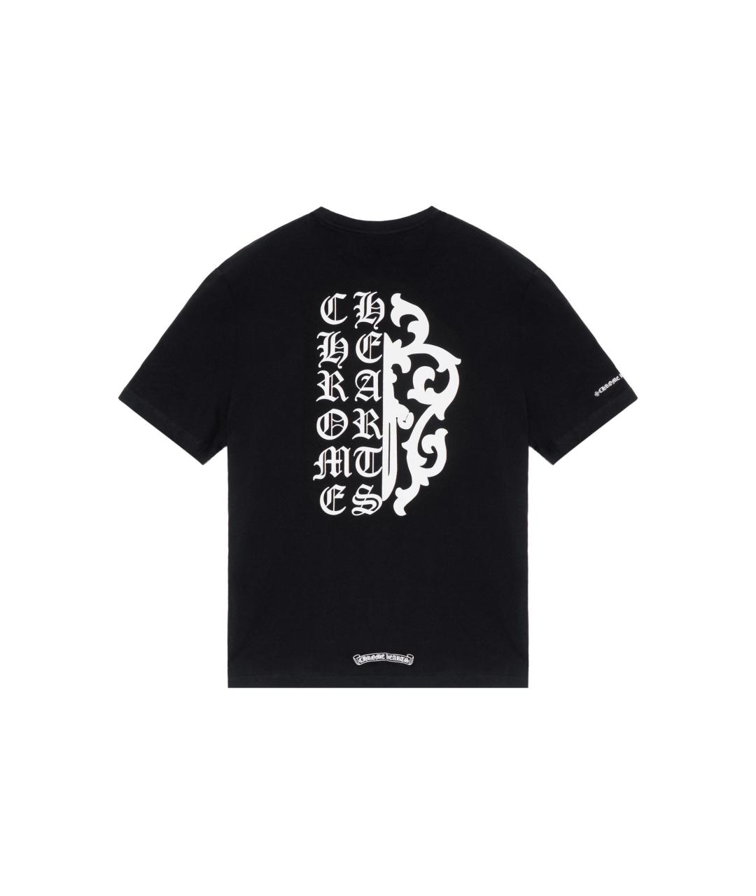 CHROME HEARTS Черная хлопковая футболка, фото 2