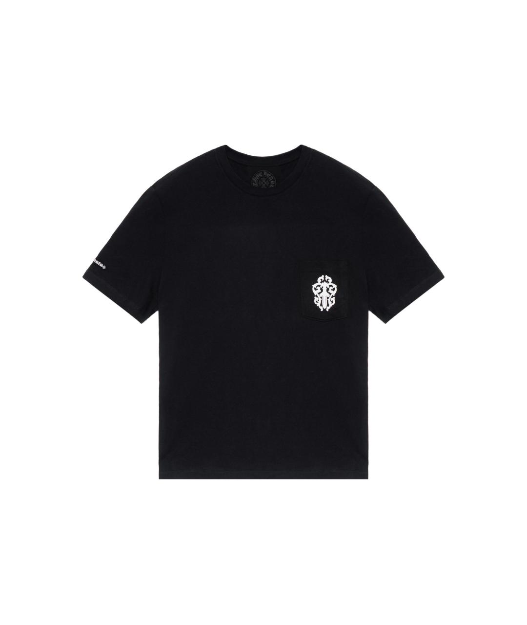 CHROME HEARTS Черная хлопковая футболка, фото 6