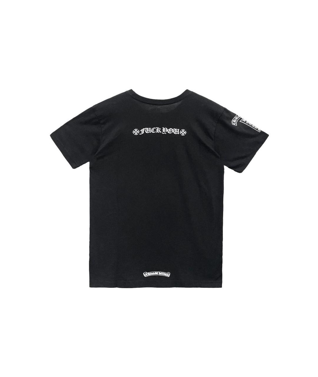 CHROME HEARTS Черная хлопковая футболка, фото 2
