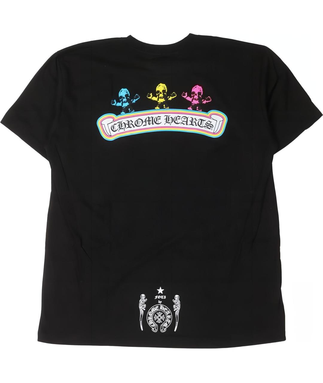 CHROME HEARTS Черная хлопковая футболка, фото 2