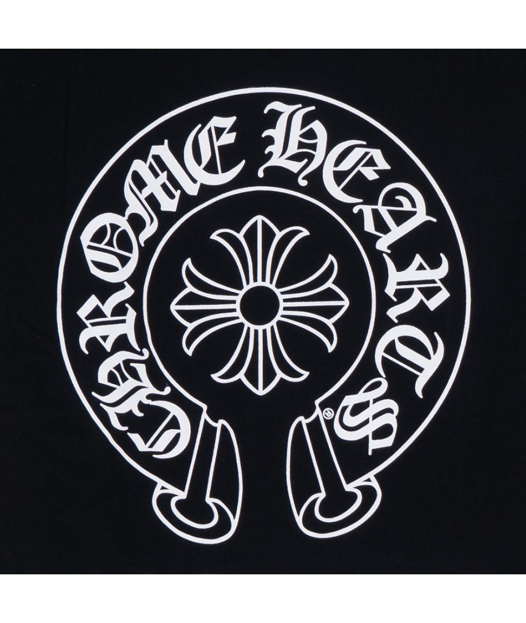 CHROME HEARTS Черная хлопковая футболка, фото 3