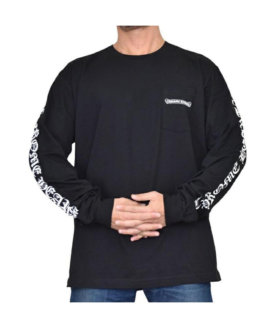 CHROME HEARTS Черная хлопковая футболка, фото 3