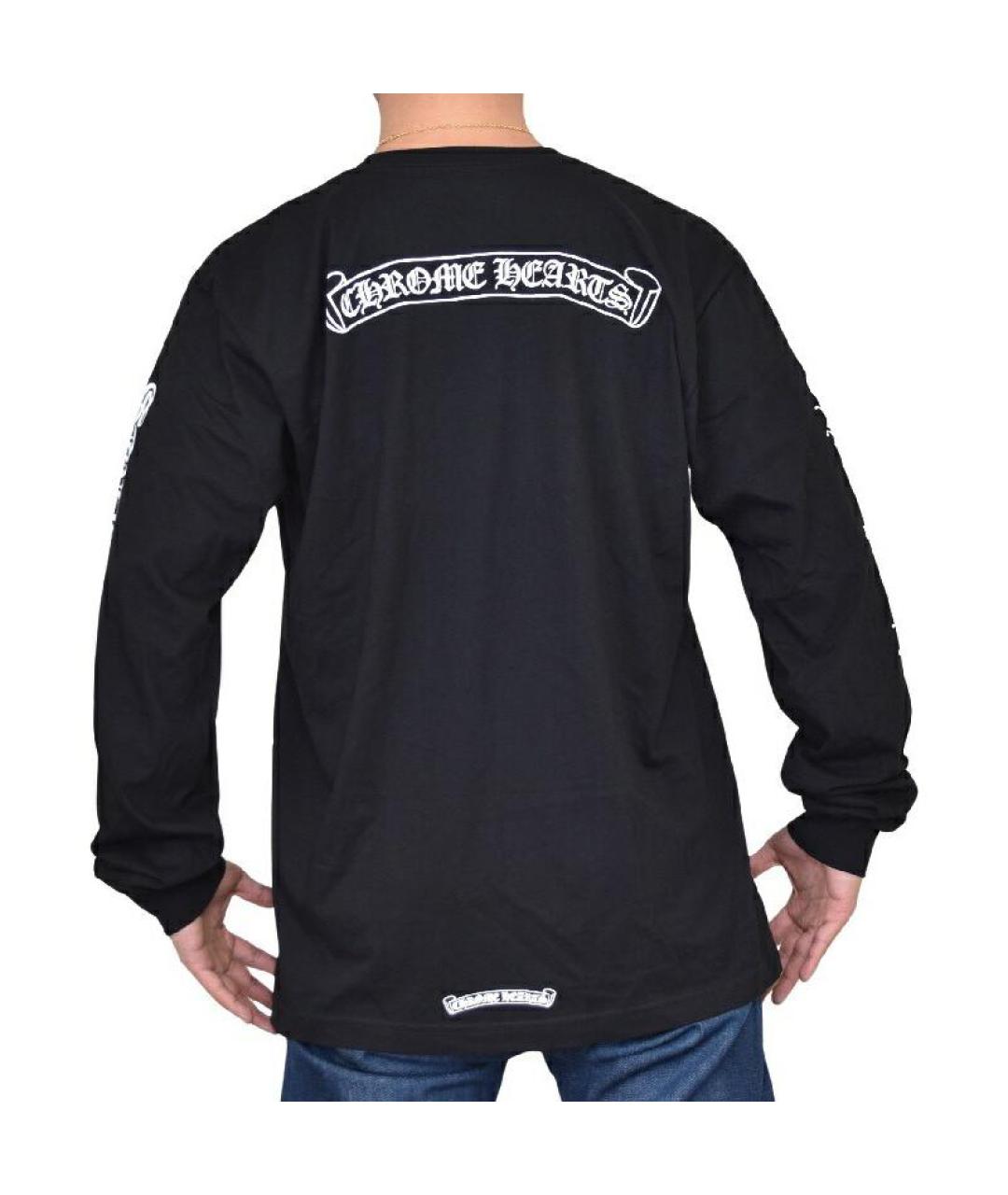 CHROME HEARTS Черная хлопковая футболка, фото 4