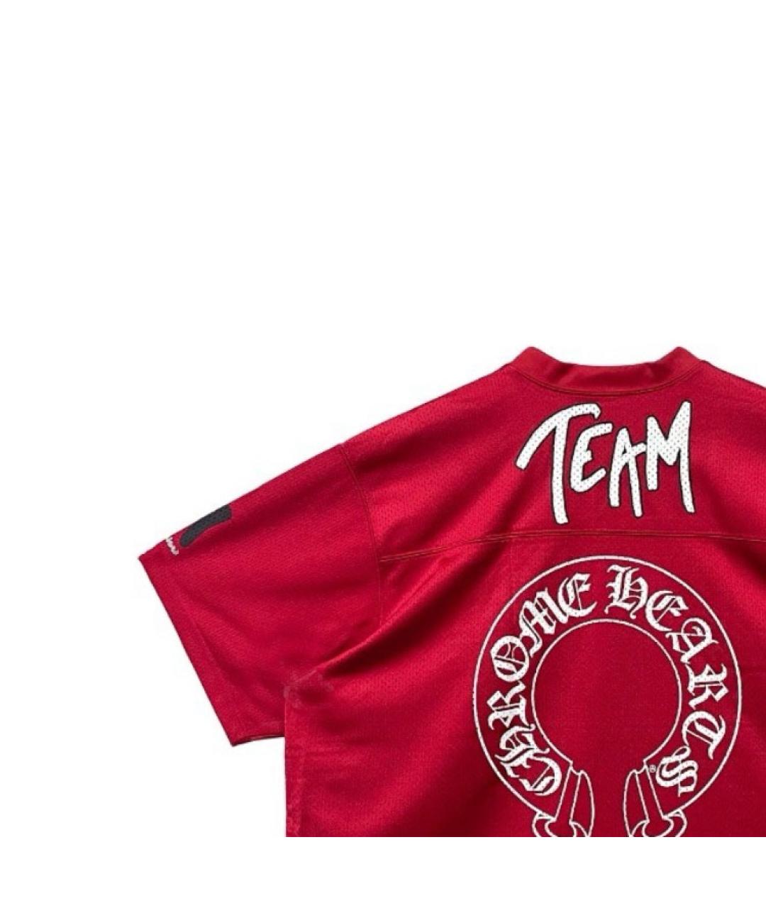 CHROME HEARTS Красная хлопковая футболка, фото 3