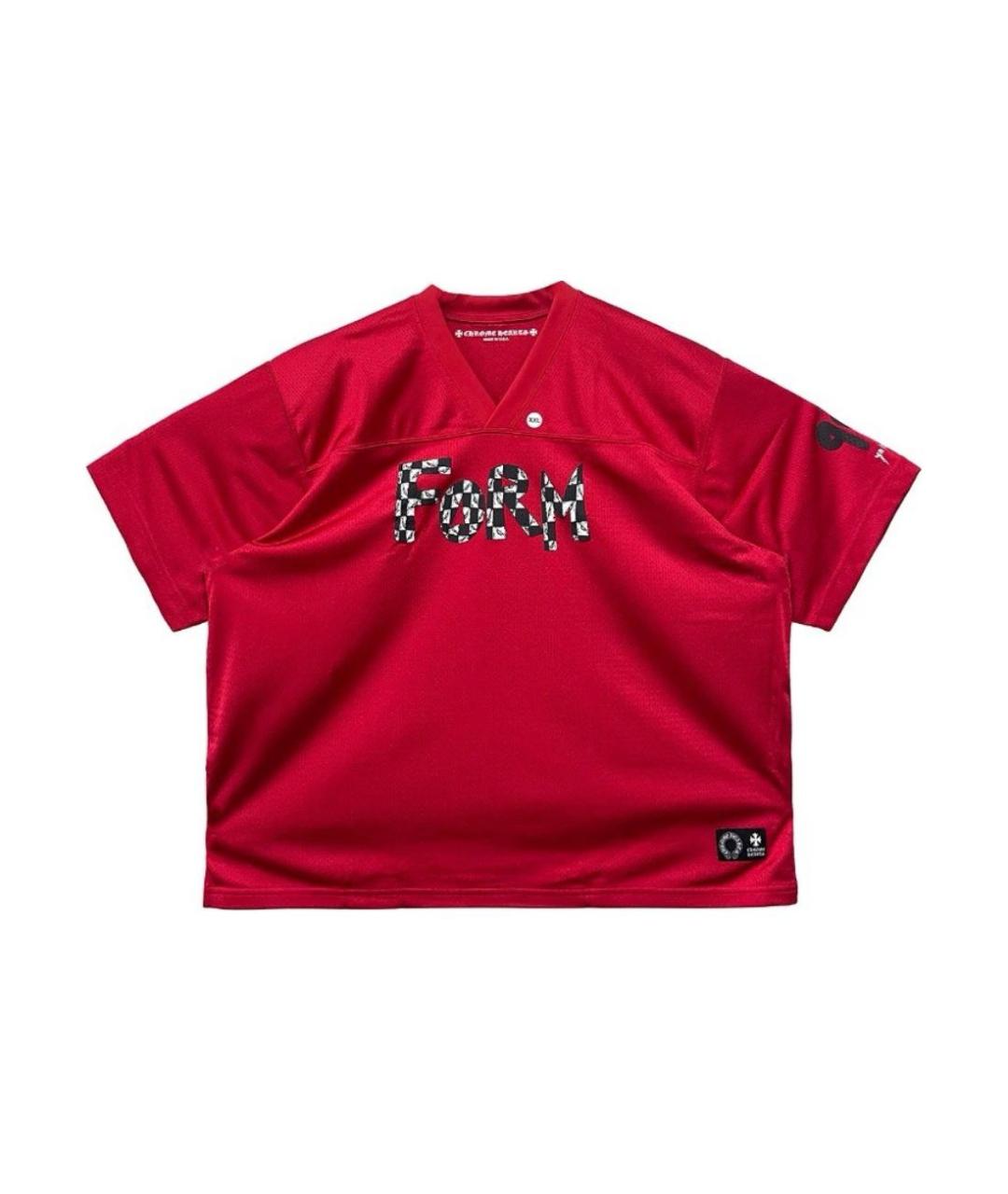 CHROME HEARTS Красная хлопковая футболка, фото 6