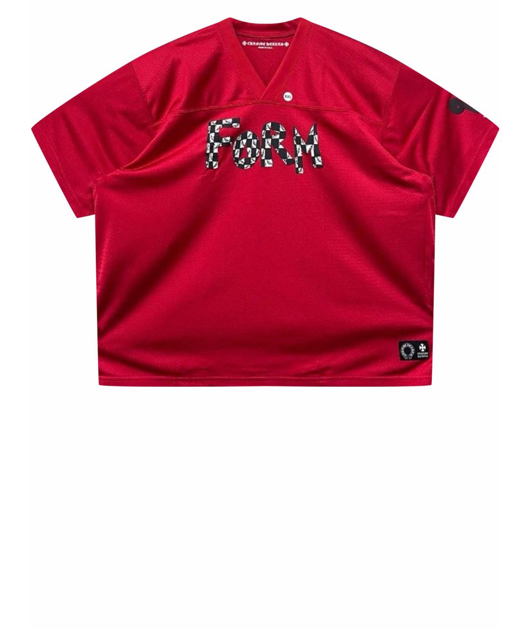 CHROME HEARTS Красная хлопковая футболка, фото 1
