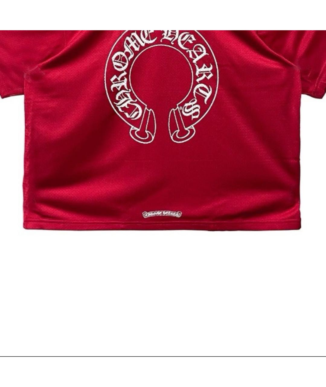 CHROME HEARTS Красная хлопковая футболка, фото 5