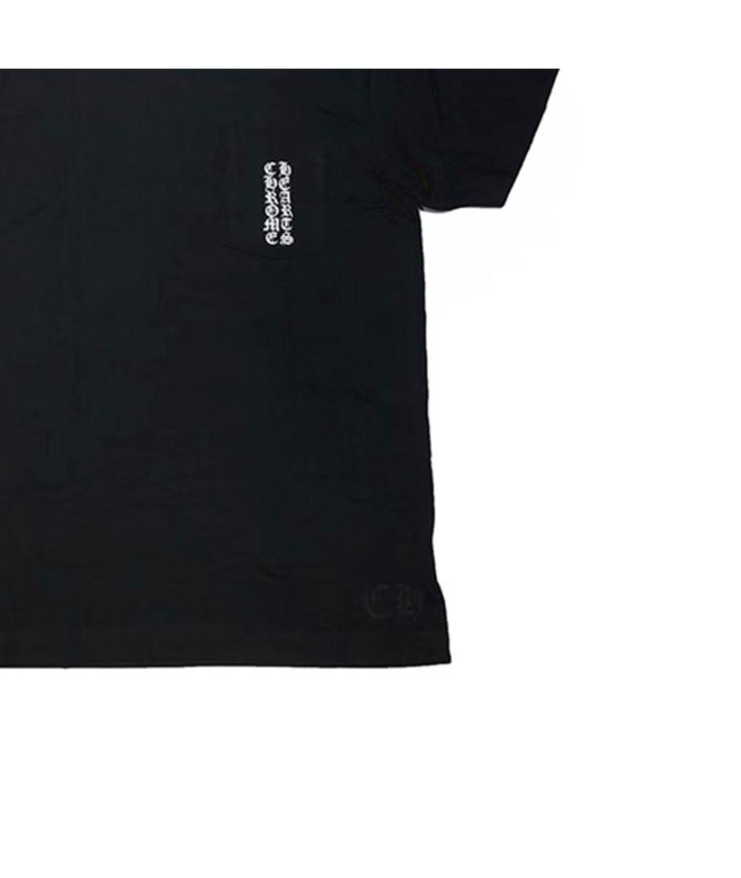 CHROME HEARTS Черная хлопковая футболка, фото 4