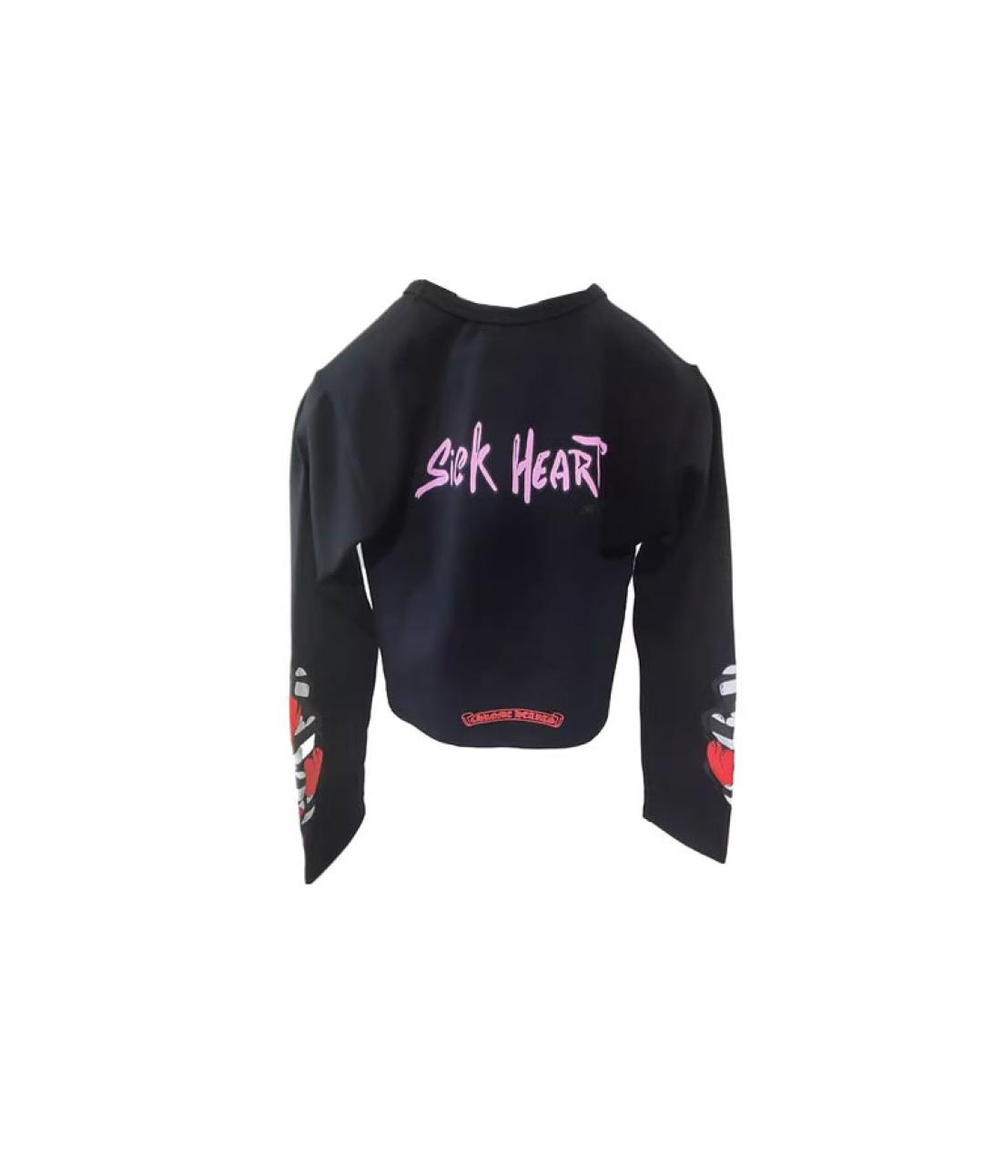 CHROME HEARTS Черная хлопковая футболка, фото 2