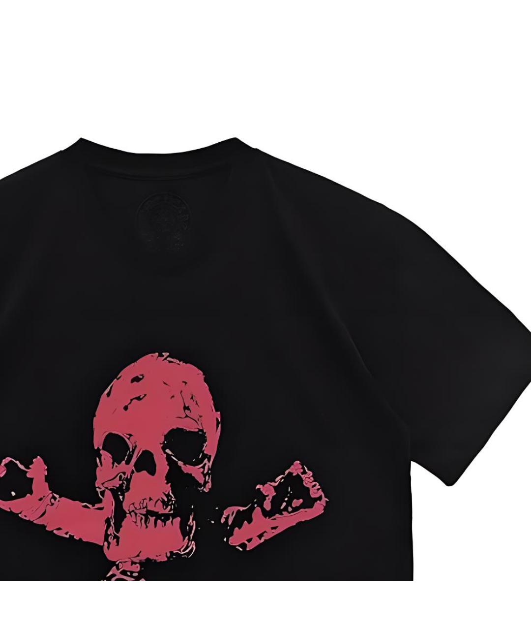 CHROME HEARTS Черная хлопковая футболка, фото 5