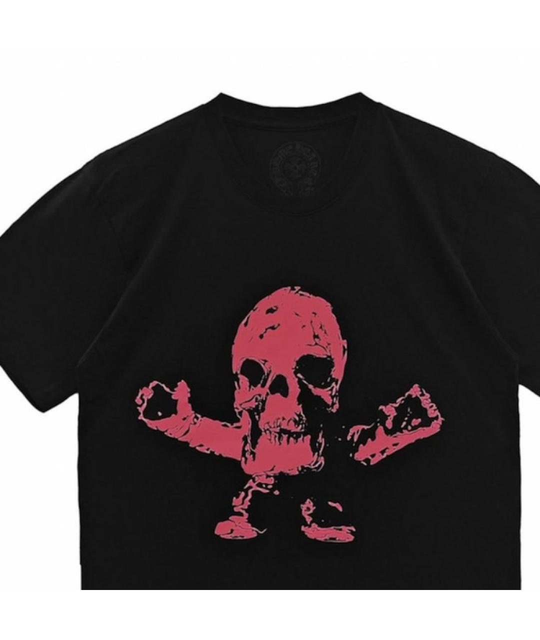 CHROME HEARTS Черная хлопковая футболка, фото 3