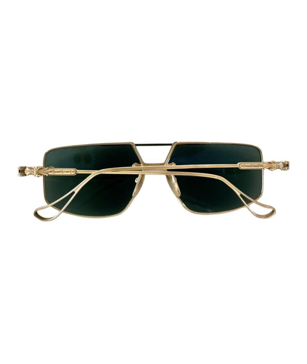 CHROME HEARTS Золотые металлические солнцезащитные очки, фото 2