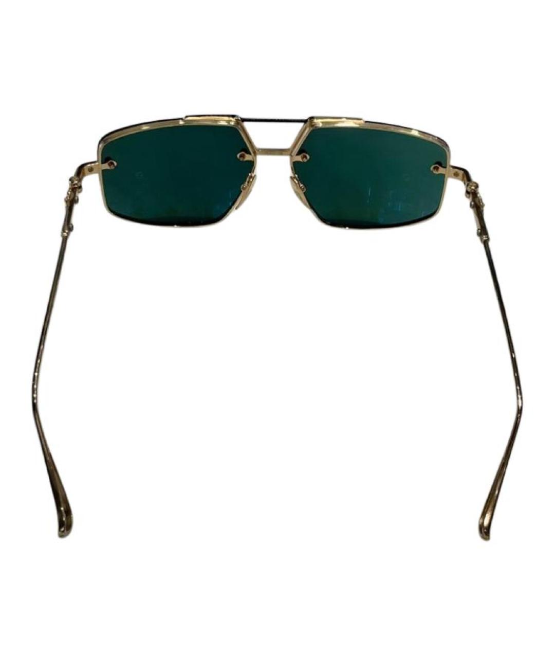 CHROME HEARTS Золотые металлические солнцезащитные очки, фото 3