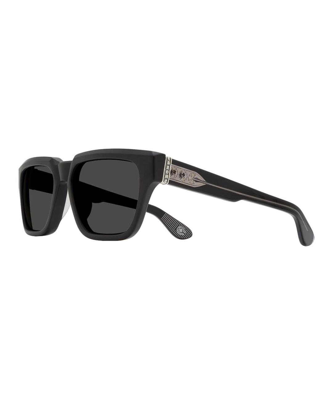 CHROME HEARTS Черные пластиковые солнцезащитные очки, фото 1