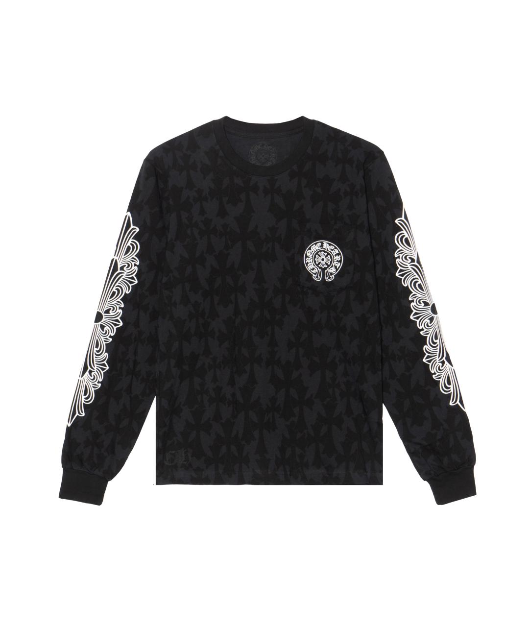 CHROME HEARTS Черная хлопковая футболка, фото 7